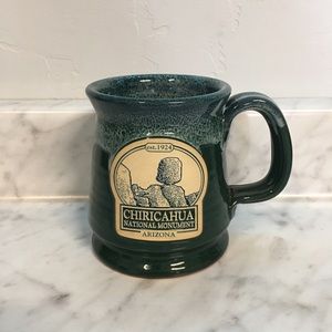 Collector’s National Park Mug, Beautiful Green Handmade by Deneen Pottery